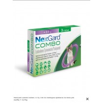 NexGard Combo roztok 3 x 0,3 ml na vonkajšiu aplikáciu na kožu pre mačky < 2,5 kg 